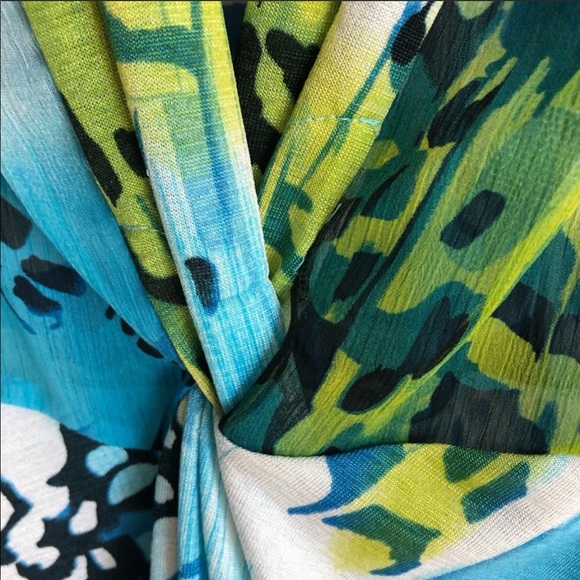 ALBERTO MAKALI Watercolor BlueGreen Bead Twist Top - Picture 5 of 6